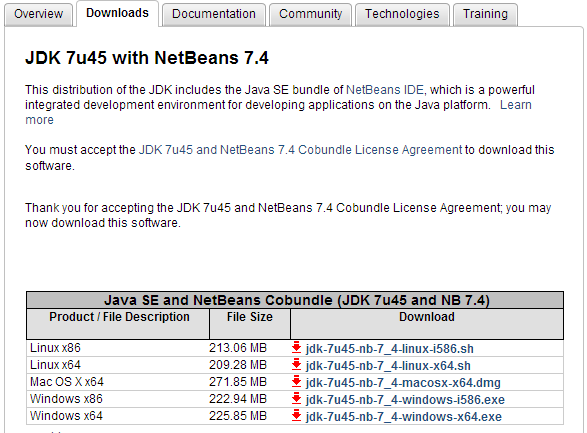 JDK_NETBEANS_Download