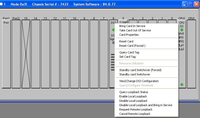 Loopback Options on a DS3 or T-ONE Card